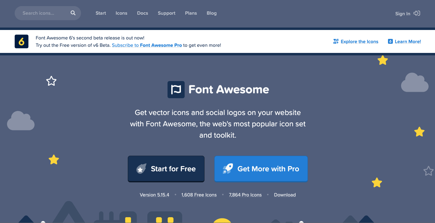 FontAwesomeのダウンロード方法