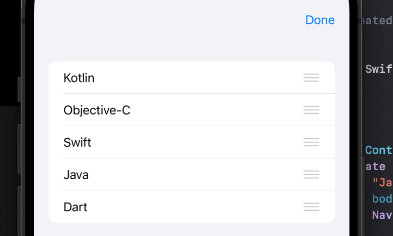 【Swift UI】Listの行の順番を入れ替える方法！onMoveの使い方